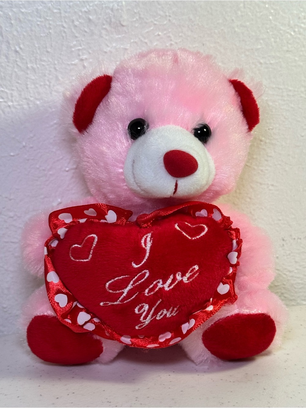 Star Gifts Pink Teddy Bear Plush I Love You Heart Valentine 6"